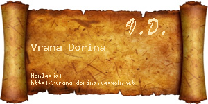 Vrana Dorina névjegykártya